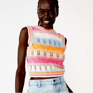 Cotton on Pointelle Knit Vest